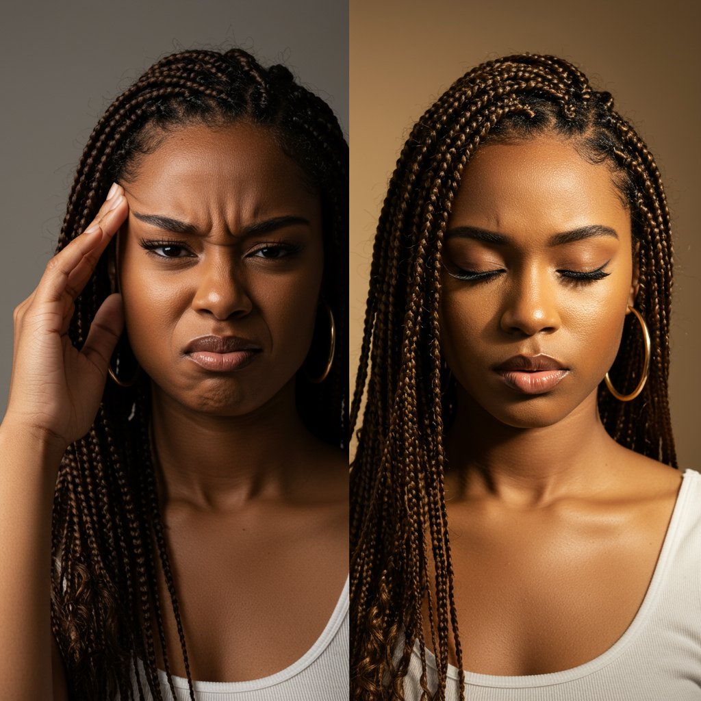 Conceptual Split Image Comfort Vs Tension