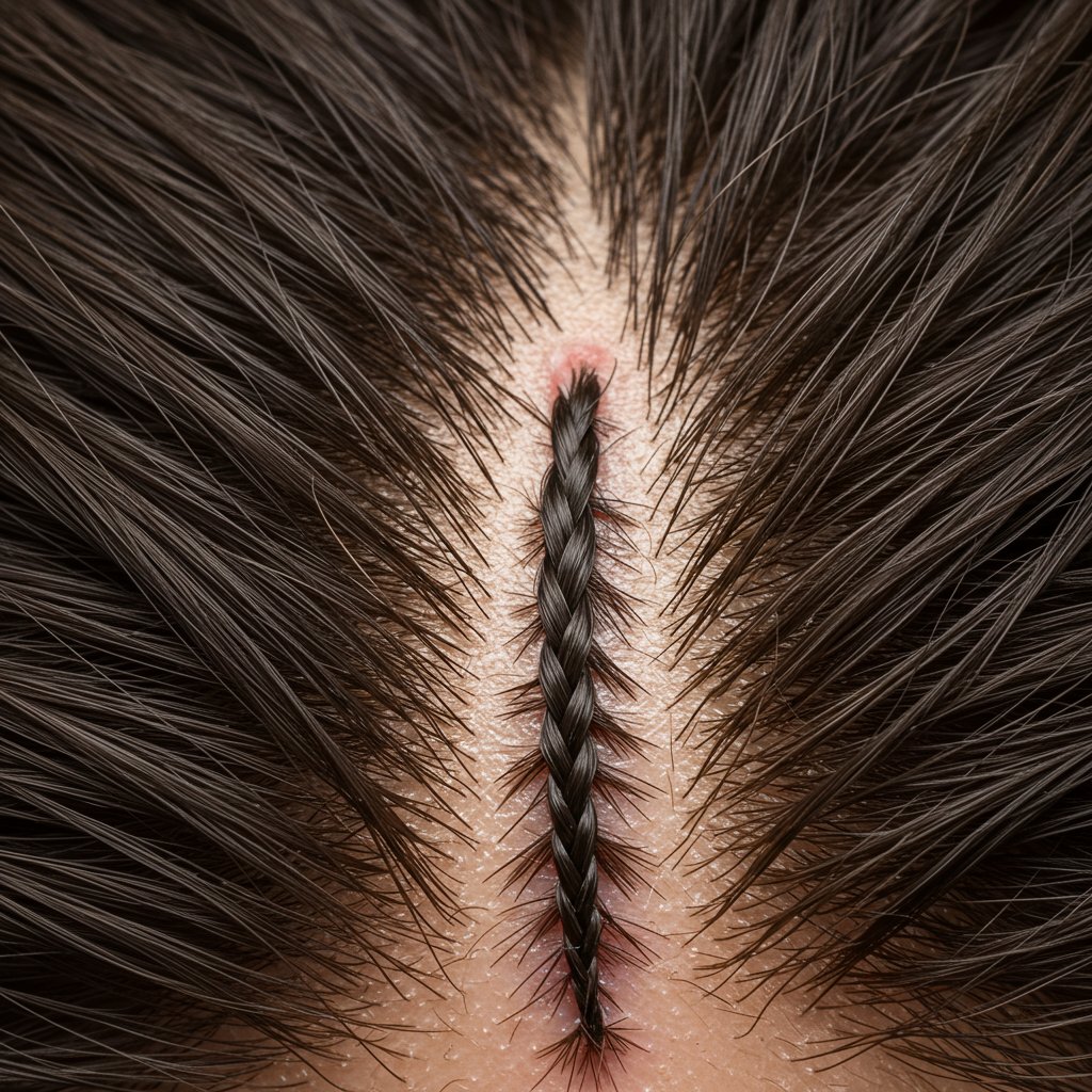 Healthy Scalp With Knotless Braid Origin