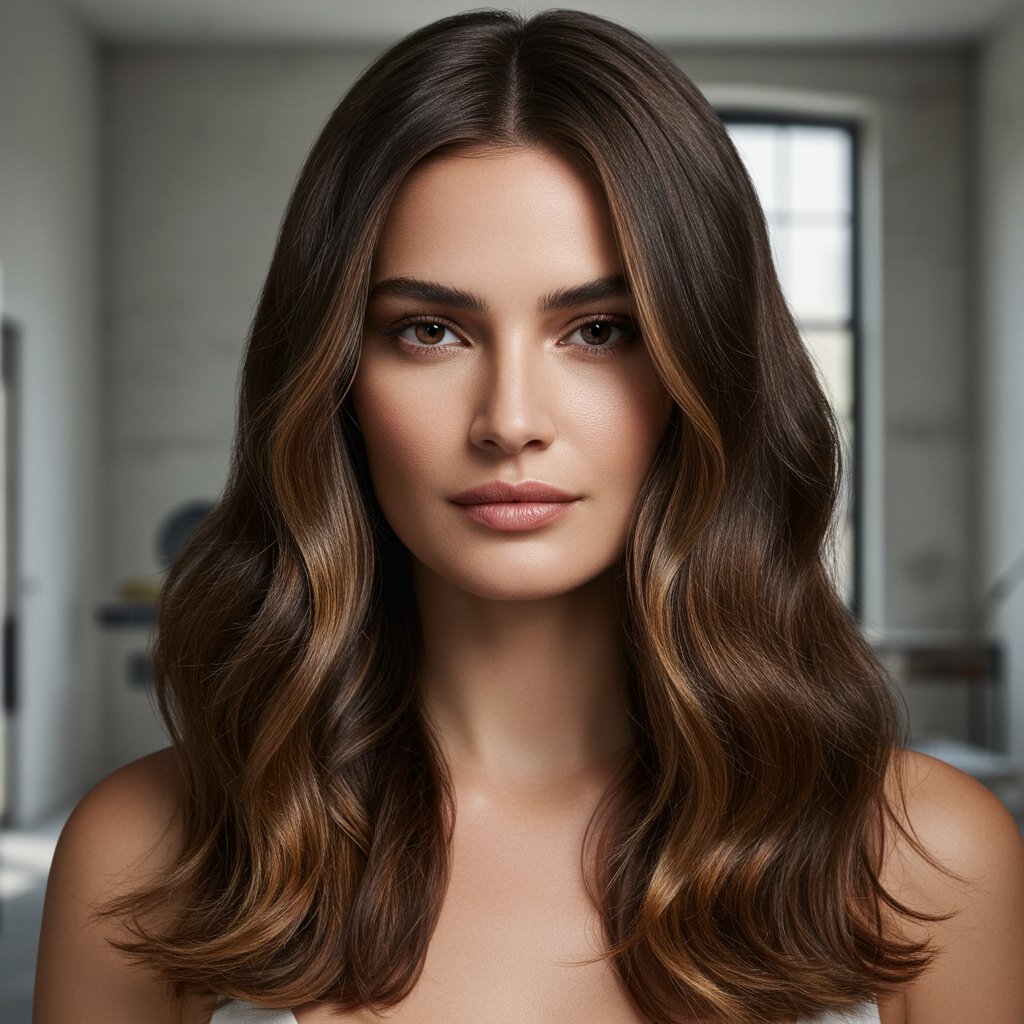 Multidimensional Brunette Hair Portrait
