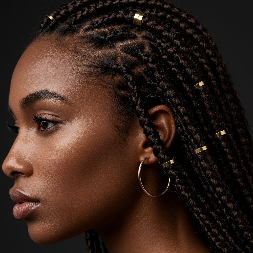 Woman With Fresh Box Braids