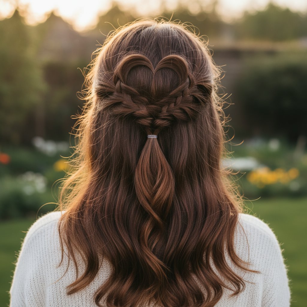 Half-Up Heart Braid