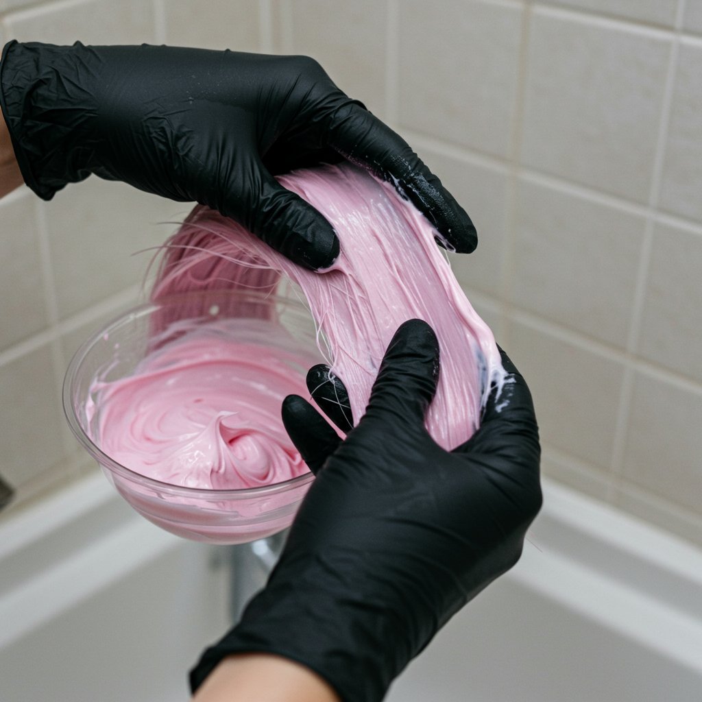 Applying Color Depositing Mask To Pastel Hair