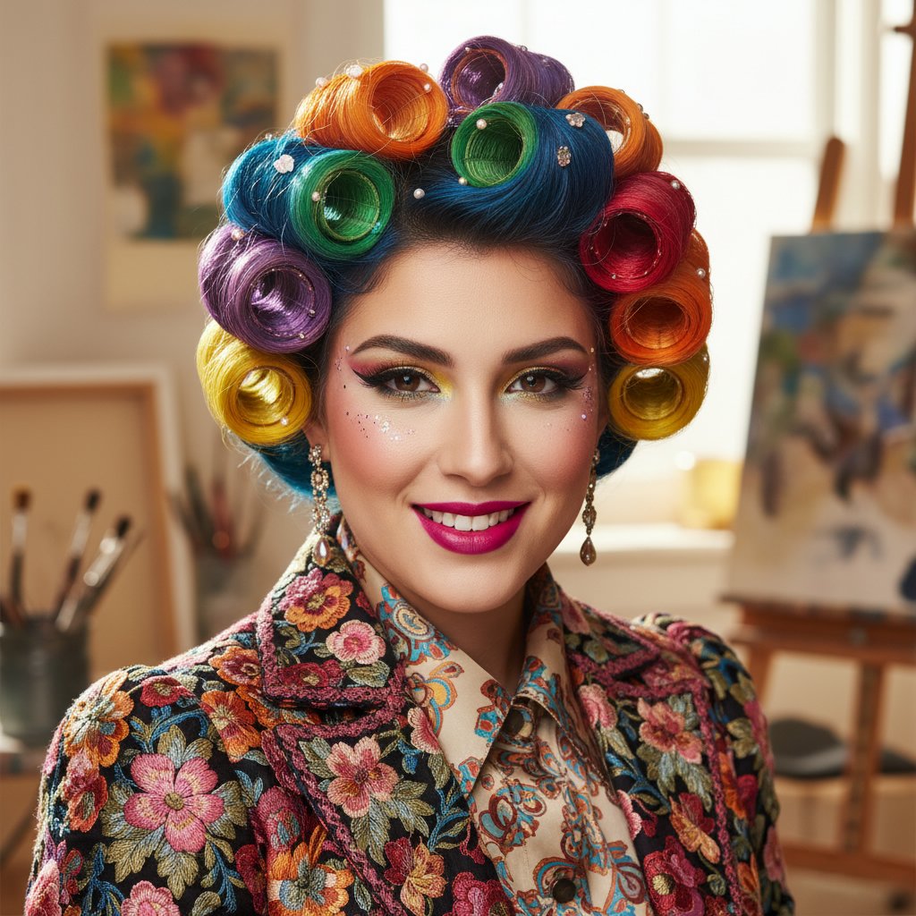 Colorful Victory Rolls