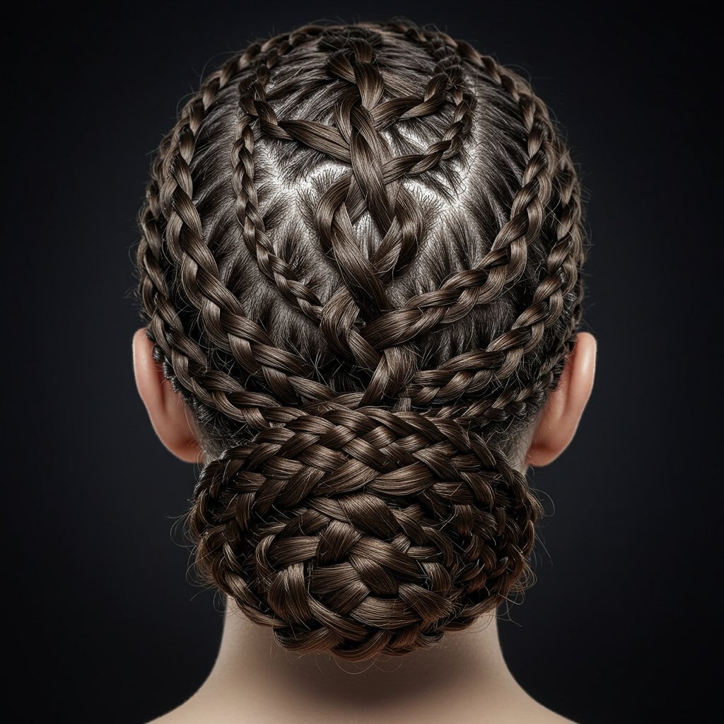 Intricate Shieldmaiden Braids Closeup
