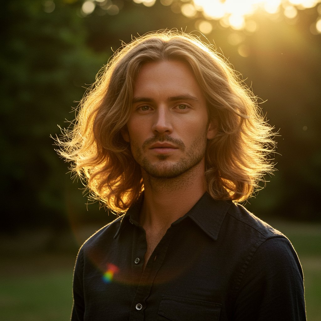 Man With Long Flowing Viking Hair
