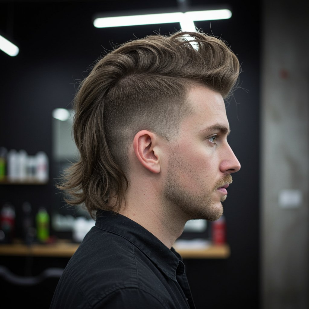 Modern Viking Undercut Hairstyle Profile