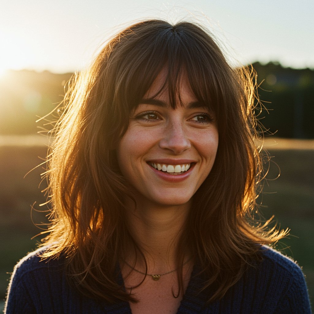 70S Shag Haircut Golden Hour