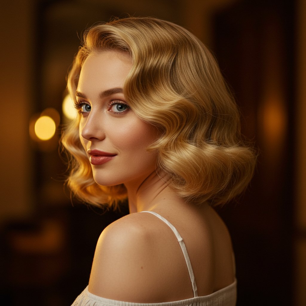 Soft Hollywood Glamour Waves