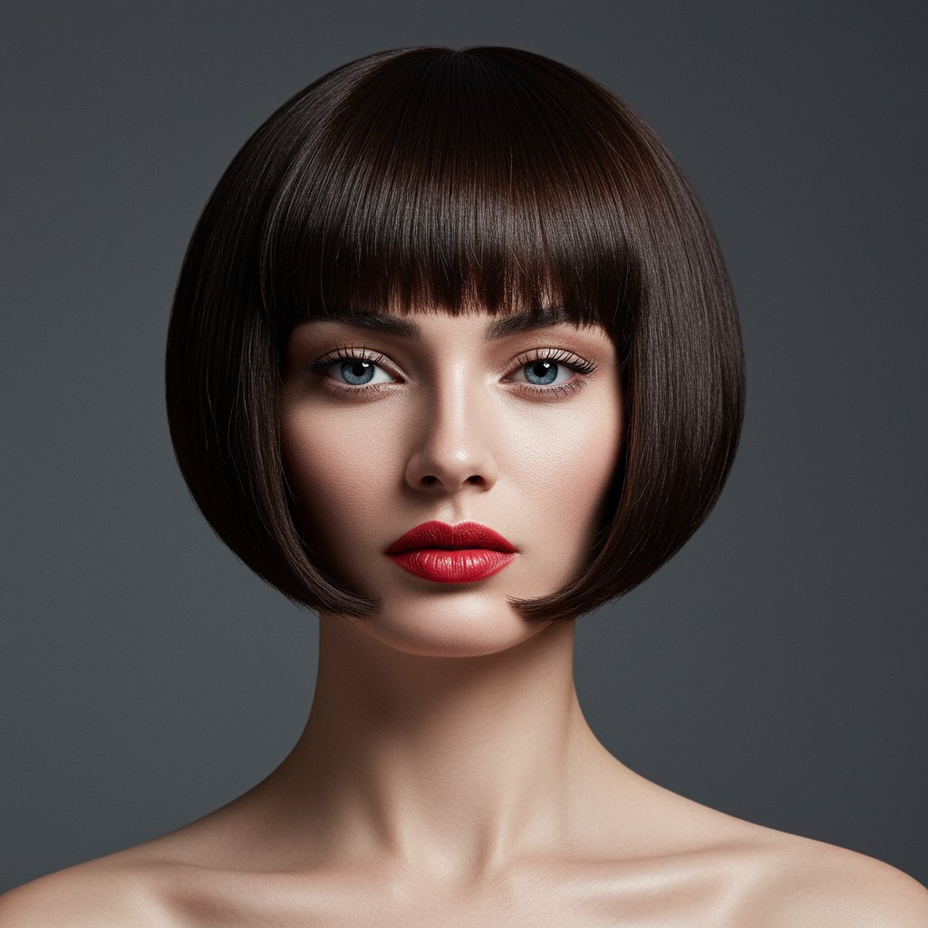 Woman-With-Perfectly-Styled-Blunt-Bob