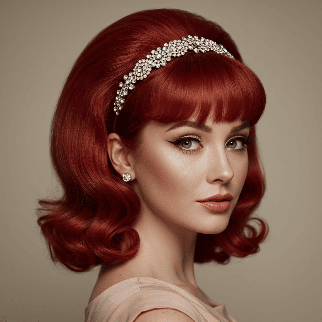 Bouffant Half Updo
