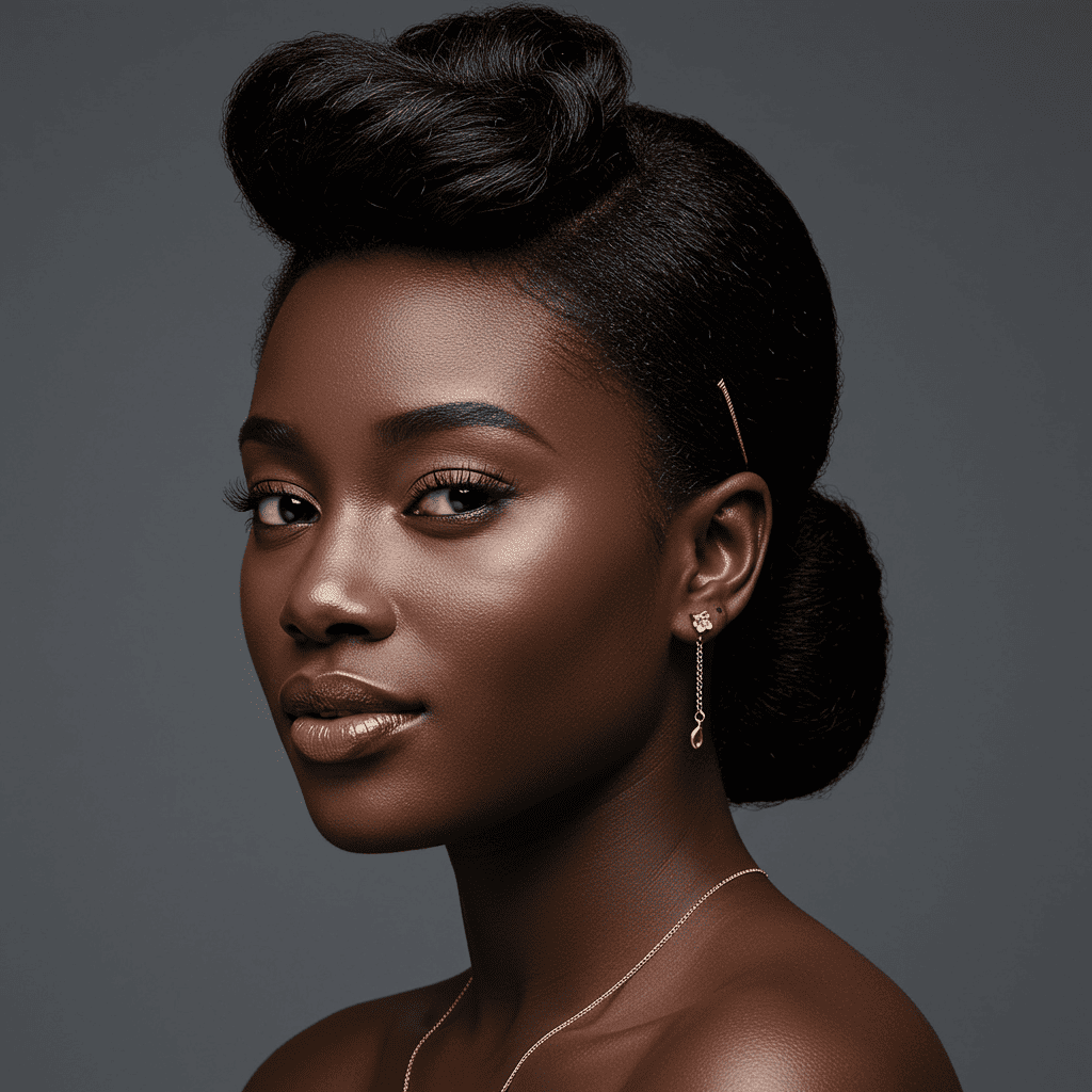 Sculpted Pompadour Updo