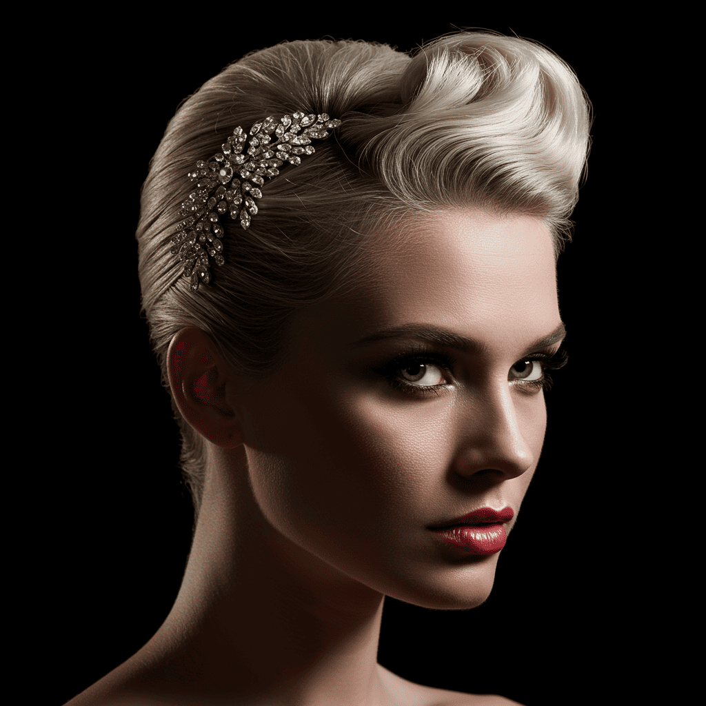 Swept Back Pompadour