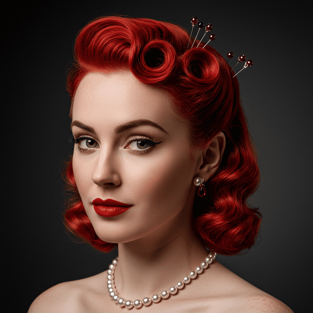 Vintage Pompadour Roll