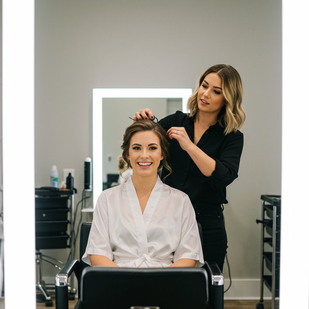 Bride-Hair-Trial-With-Stylist
