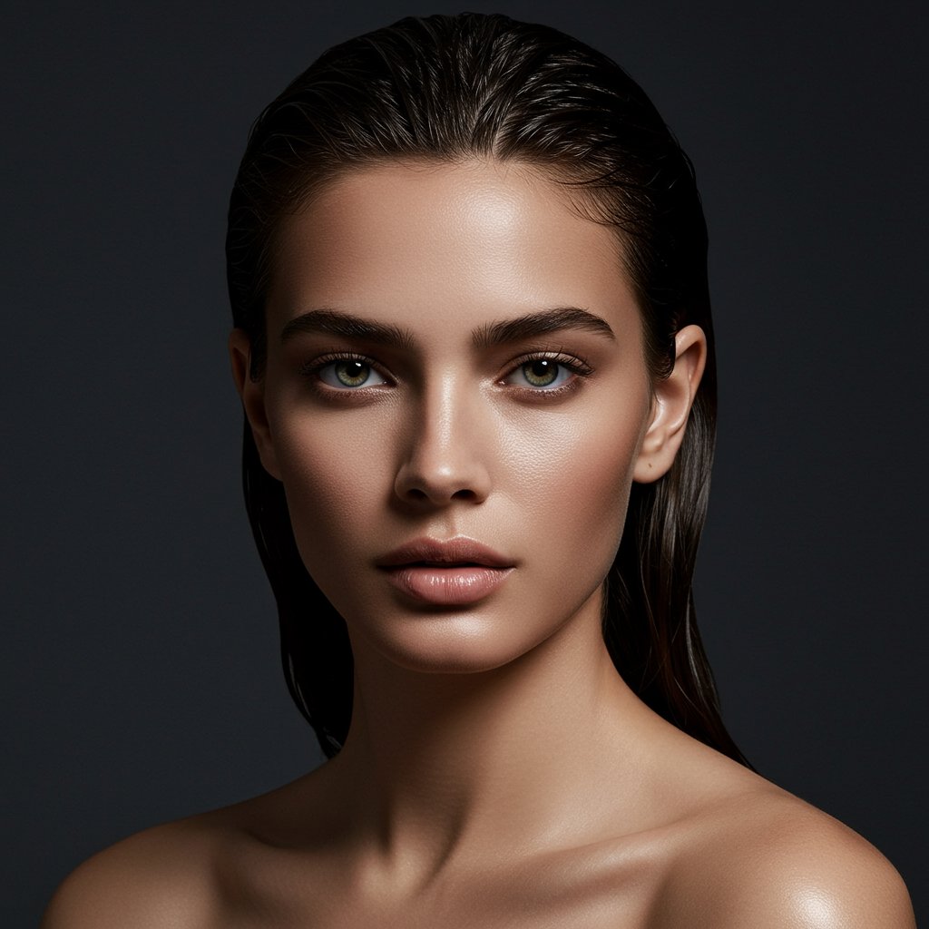 High-Fashion-Wet-Look-Hair-Model