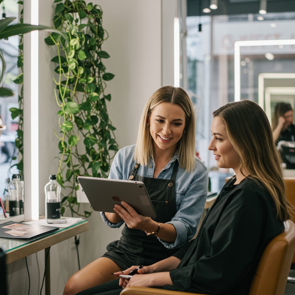 Stylist Consulting With Client