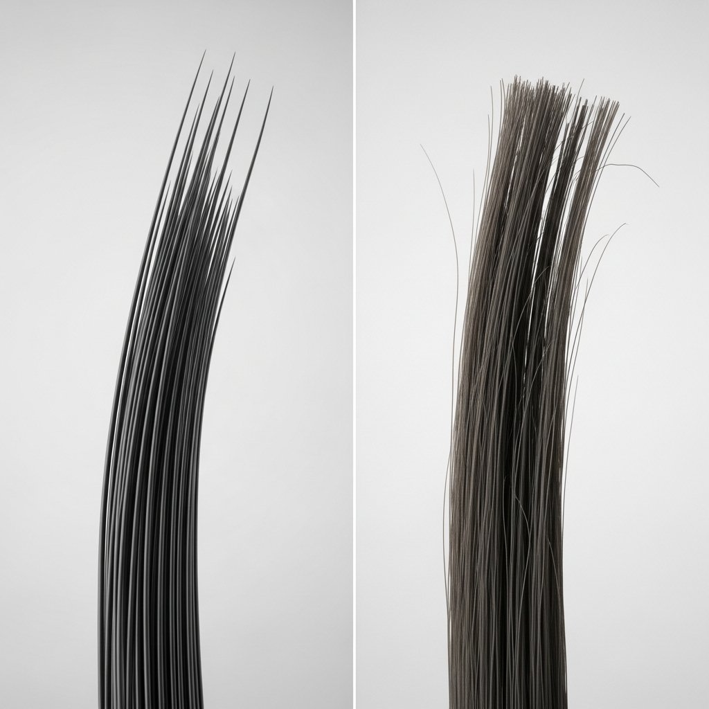Healthy Hair Strand Vs Split End Macro