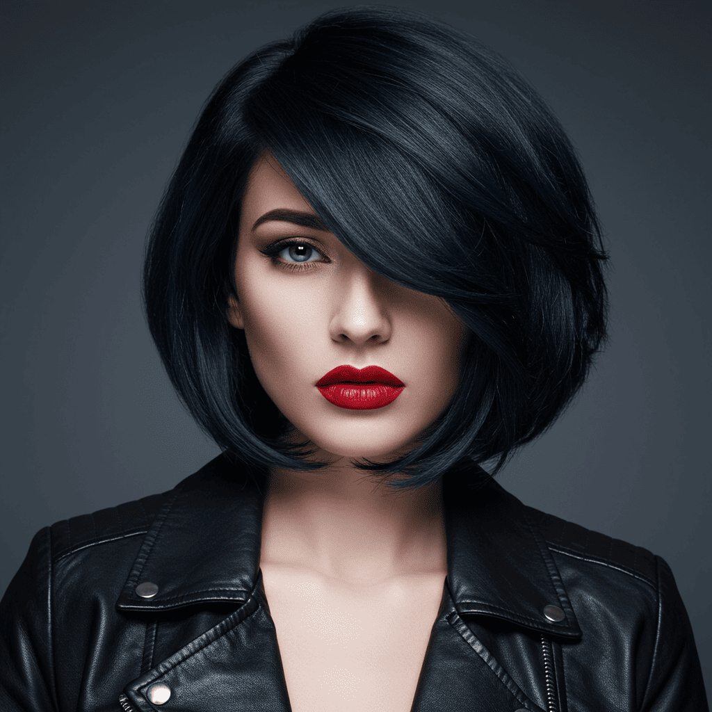 Midnight Black Wolf Cut