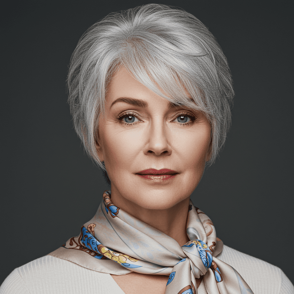 Silver Mature Wolf Cut