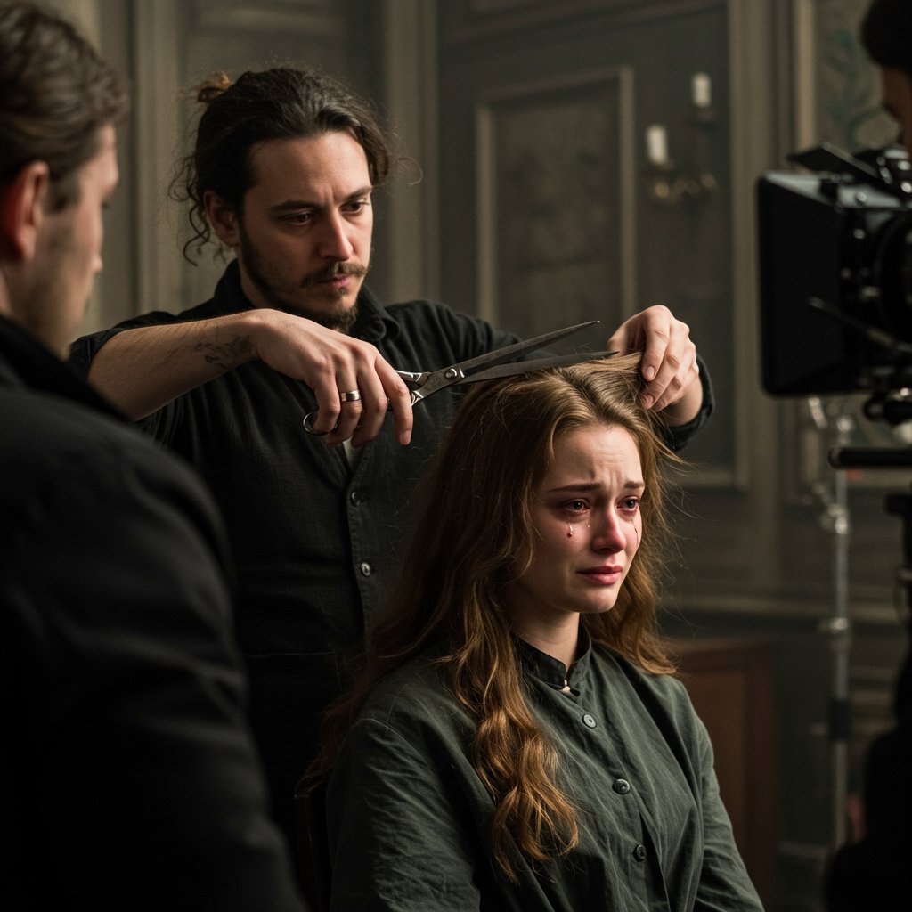 On-Set Dramatic Haircut