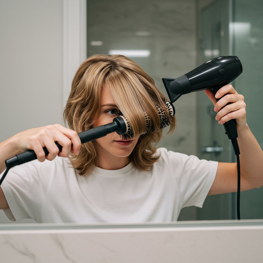 Styling-Butterfly-Haircut-With-Round-Brush