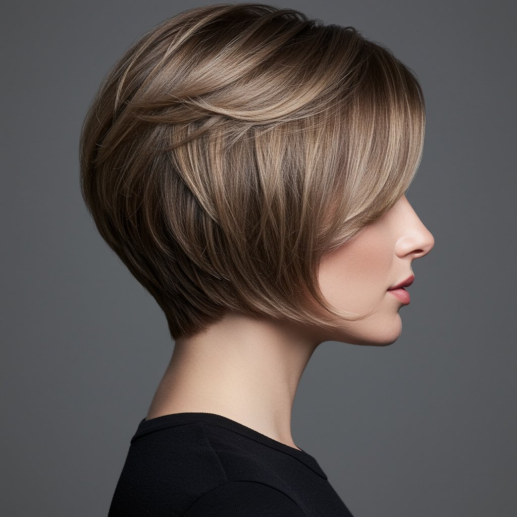 Butterfly Haircut Profile View