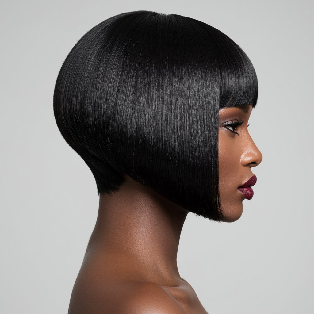 Sleek Black Blunt Bob