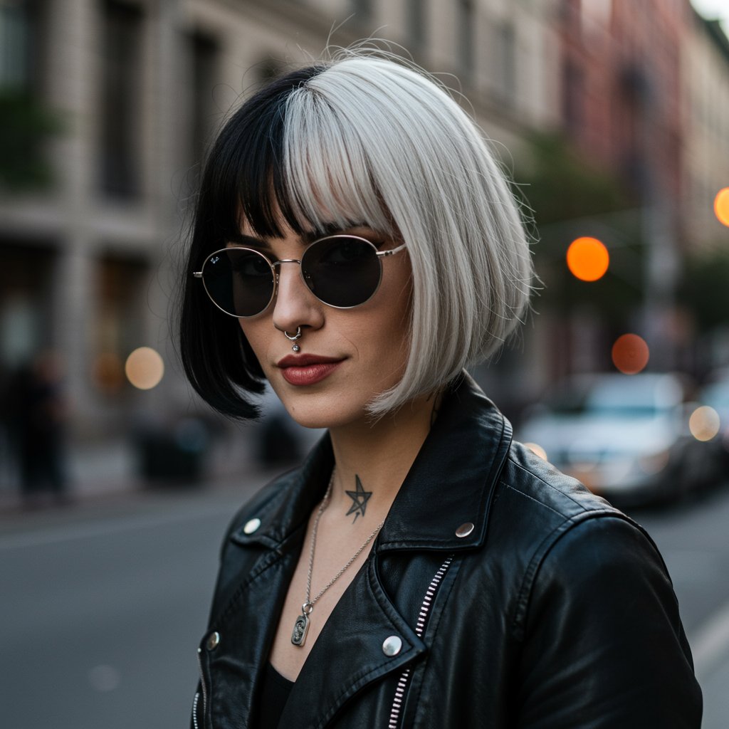 Edgy Split Dye Hair