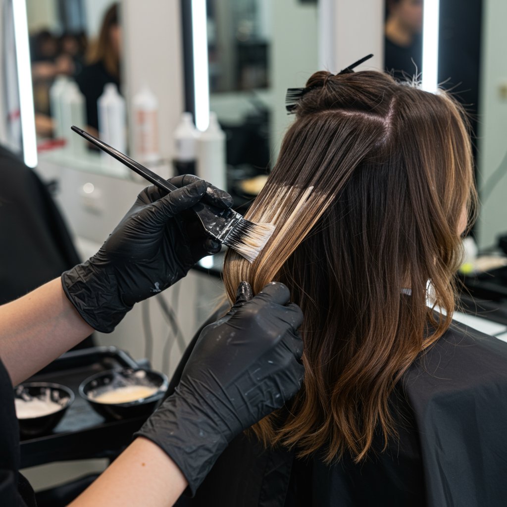 Stylist Painting Balayage