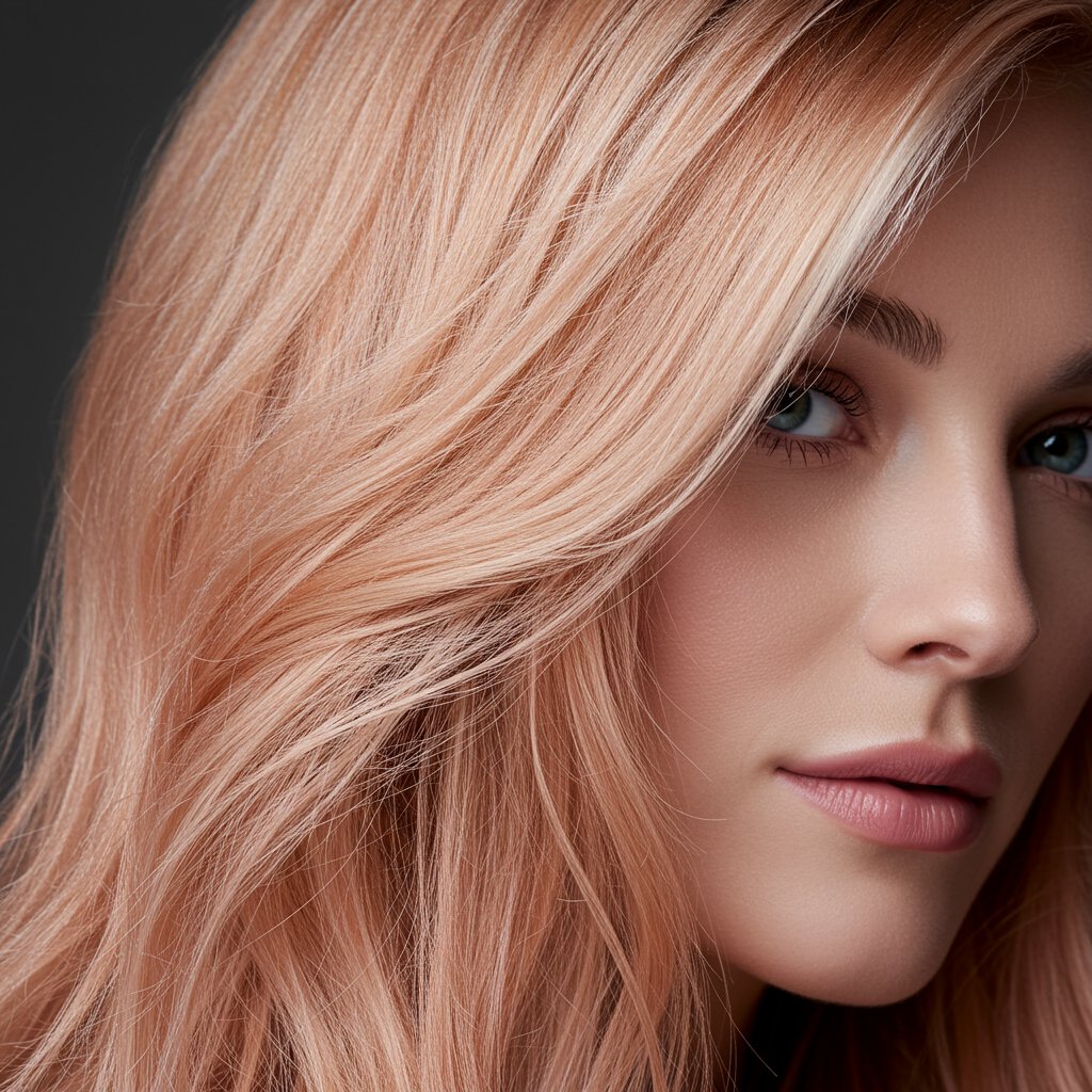 Subtle Rose Gold Hair Tints