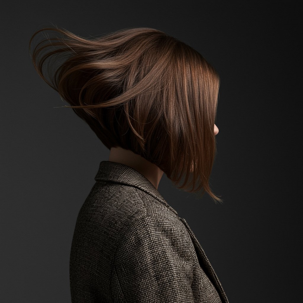 Medium Length Butterfly Cut Bob